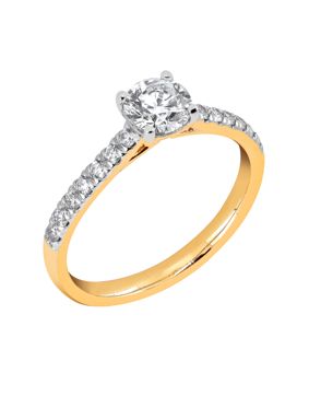 Midem Milan diamond ring 1,00ct yellow gold