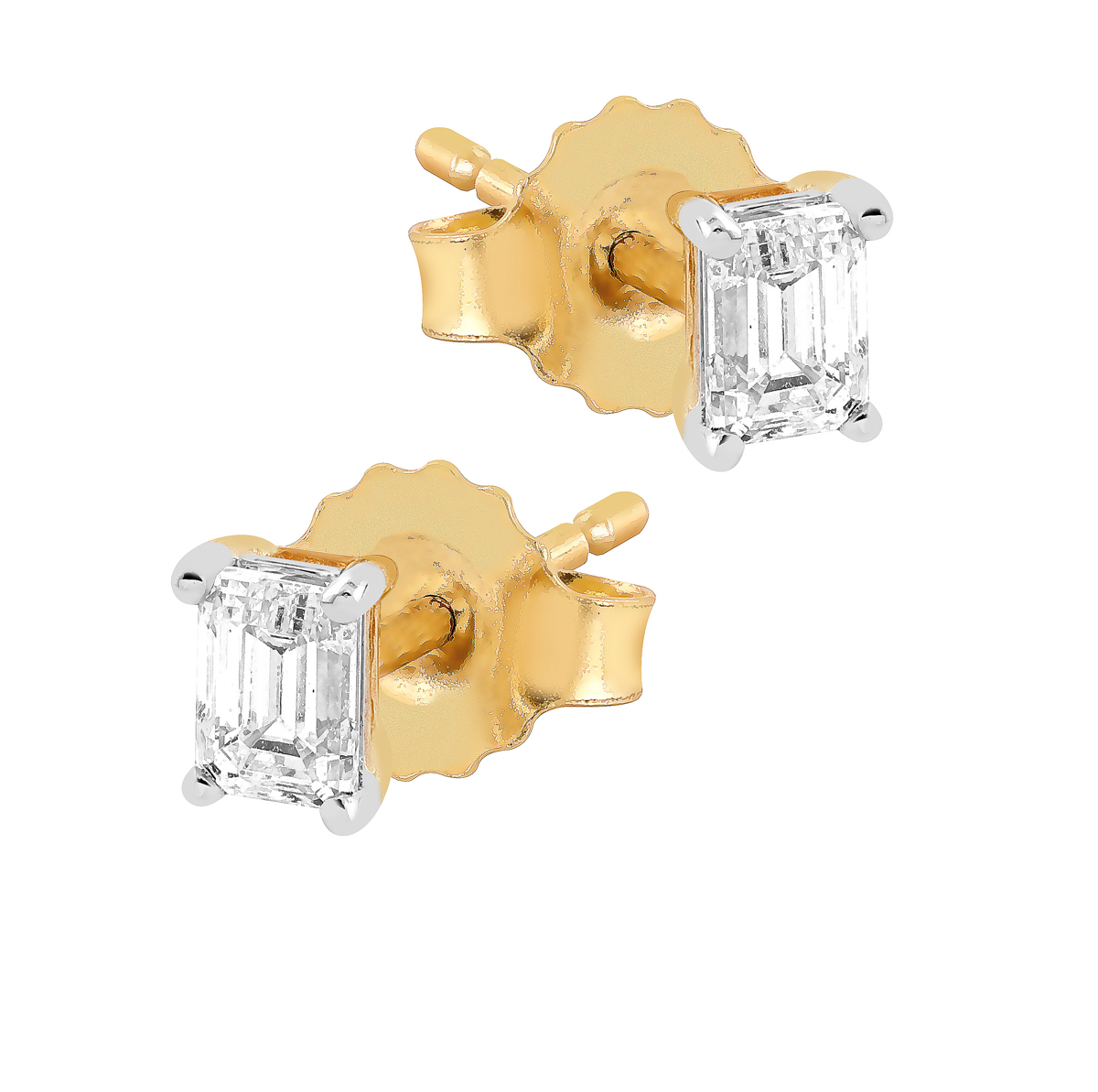 Midem Stockholm diamond earrings 0,25ct yellow gold
