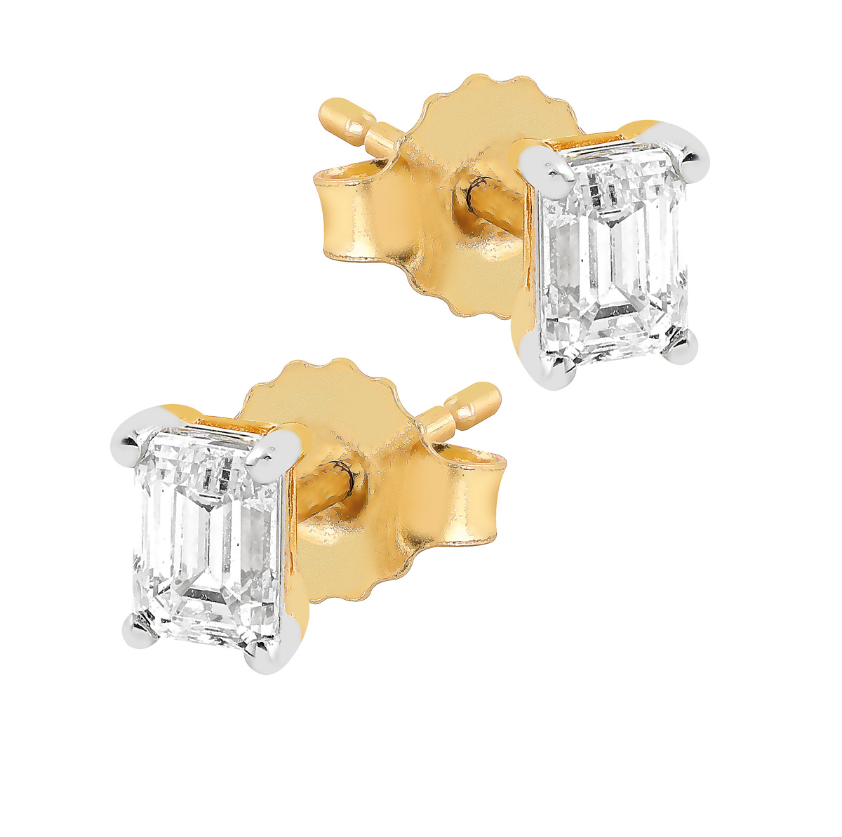 Midem Stockholm diamond earrings 0,50ct yellow gold