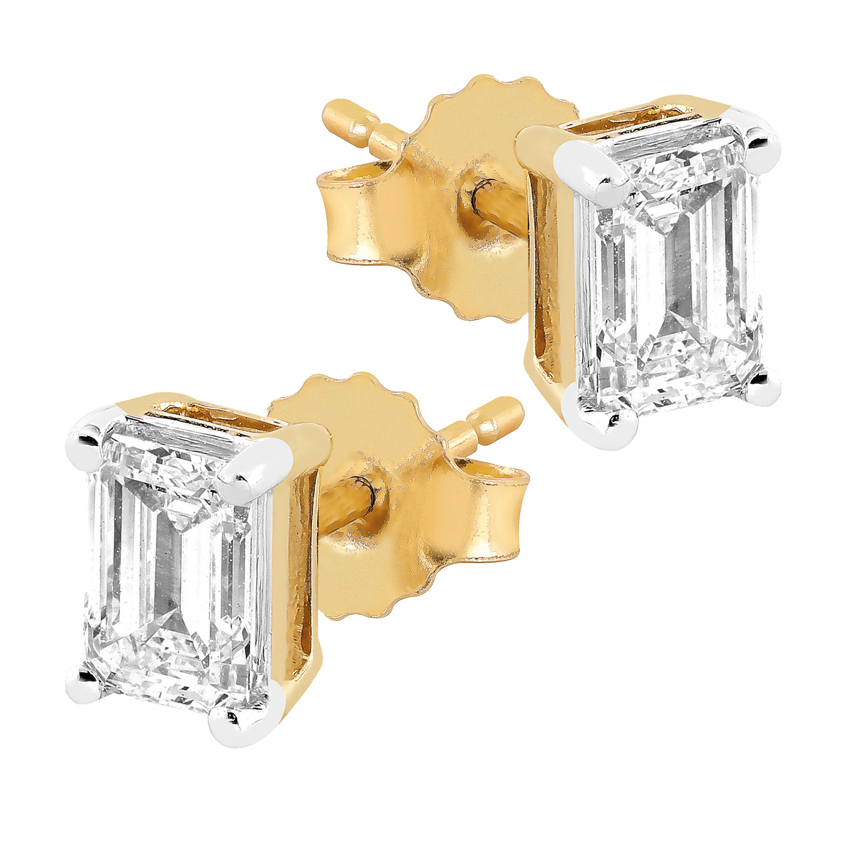 Midem Stockholm diamond earrings 1,00ct yellow gold
