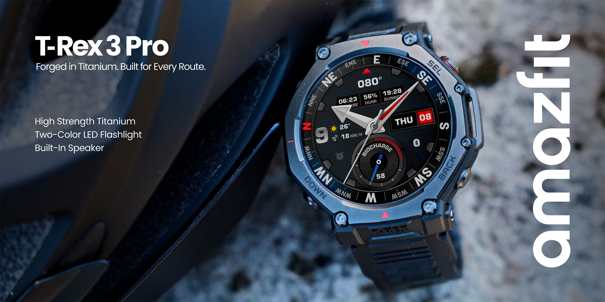 Amazfit T-Rex Pro 48mm Black - watchesonline.com