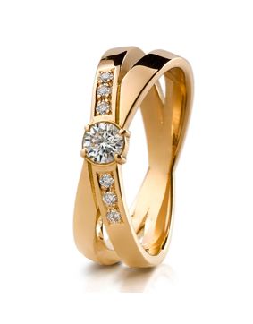 Lumoava Together diamond ring yellow gold L72216190000
