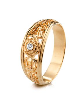 Lumoava Wildflower diamond ring yellow gold L72220290000