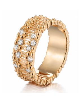 Lumoava Tiara diamond ring yellow gold L72241490000