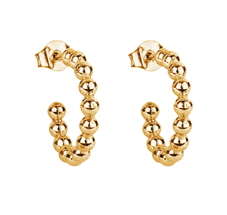 Lempikoru pearl eternity gold plated hoops 53 081 00 000