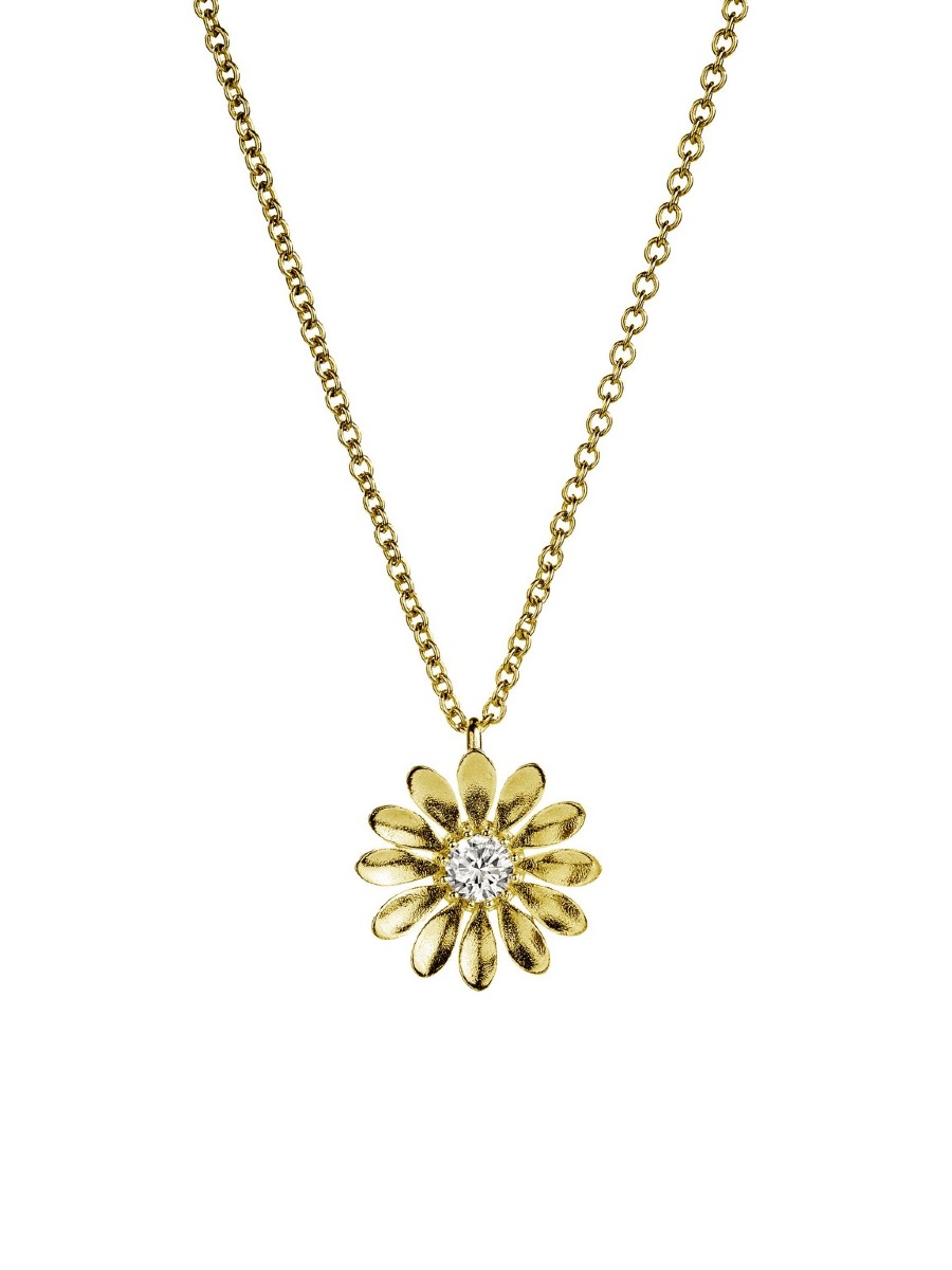 Lempikoru Kukkanen mini flower pendant clear gold plated 5207401450