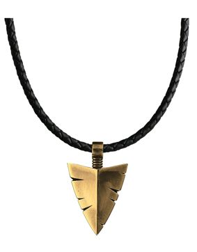 Lempikoru Hunter big patinated bronze-leather necklace 22 507 86 500