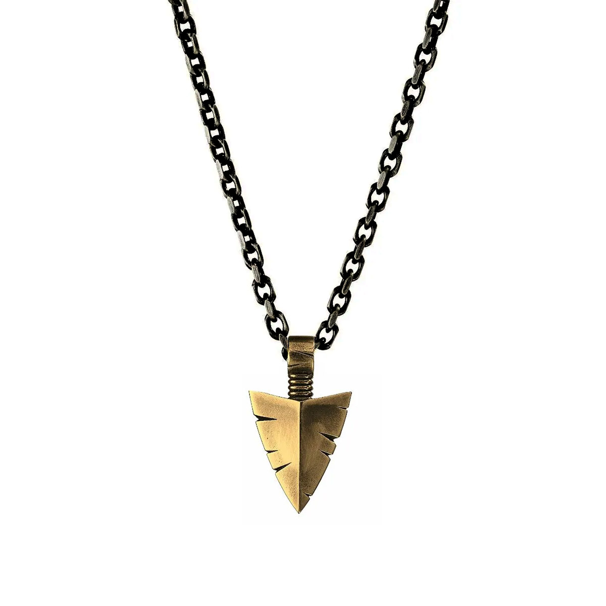Lempikoru Hunter big patinated bronze necklace 22 508 00 550