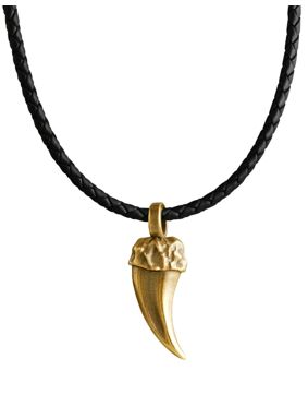 Lempikoru Strong patinated bronze-leather necklace big 22 631 86 500