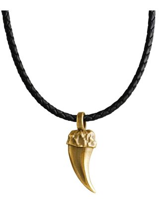 Lempikoru Strong patinated bronze-leather necklace big 22 631 86 500