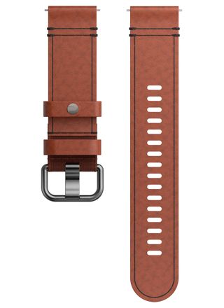 Polar brown Premium leather watch strap 22 mm M/L