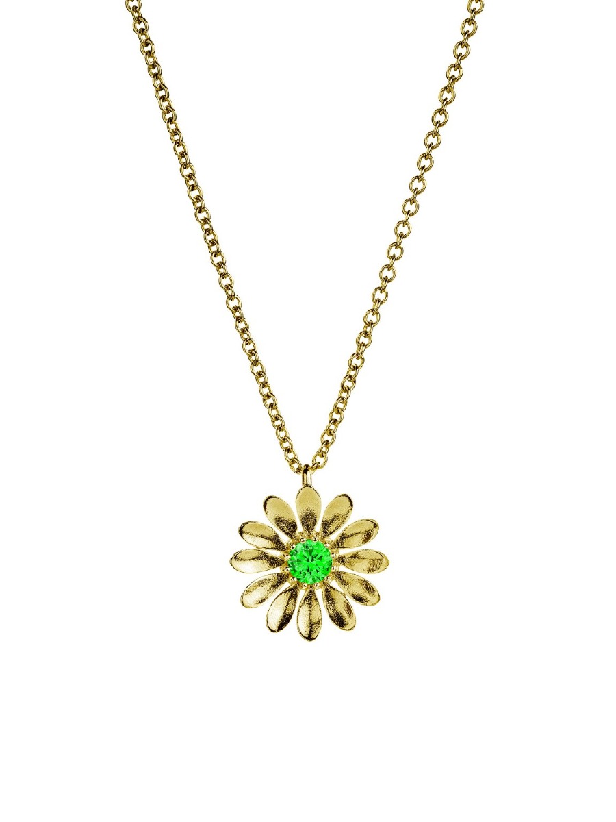 Lempikoru Kukkanen mini flower pendant green gold plated 5207412450