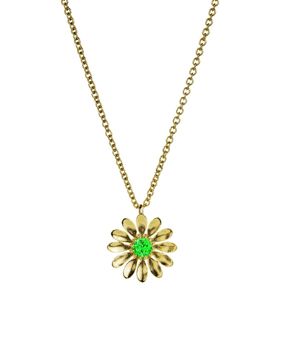 Lempikoru Kukkanen mini flower pendant green gold plated 5207412450