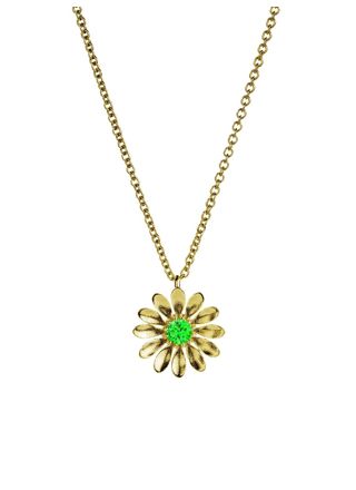 Lempikoru Kukkanen mini flower pendant green gold plated 5207412450
