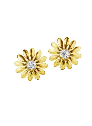Lempikoru Kukkanen stud earrings clear gold plated 5307501000