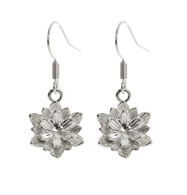 Hopeapuro Lotus earrings K423