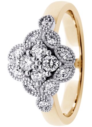 Festive Lotus 14-524-045-KV-HSI1 diamond ring