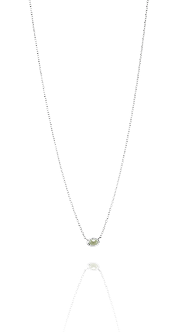 Efva Attling Love Bead necklace Silver green quartz 10-100-01569-4245
