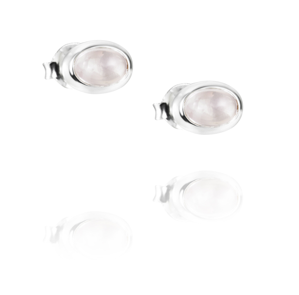 Efva Attling Love Bead earrings Silver Rose Quartz 12-100-01572-0000