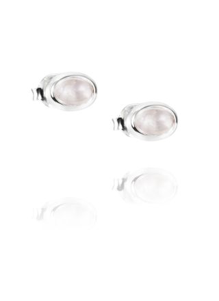Efva Attling Love Bead earrings Silver Rose Quartz 12-100-01572-0000