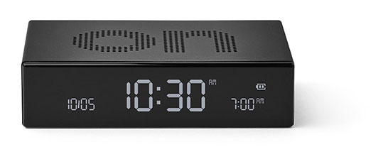 LEXON alarm clock Flip Premium Black