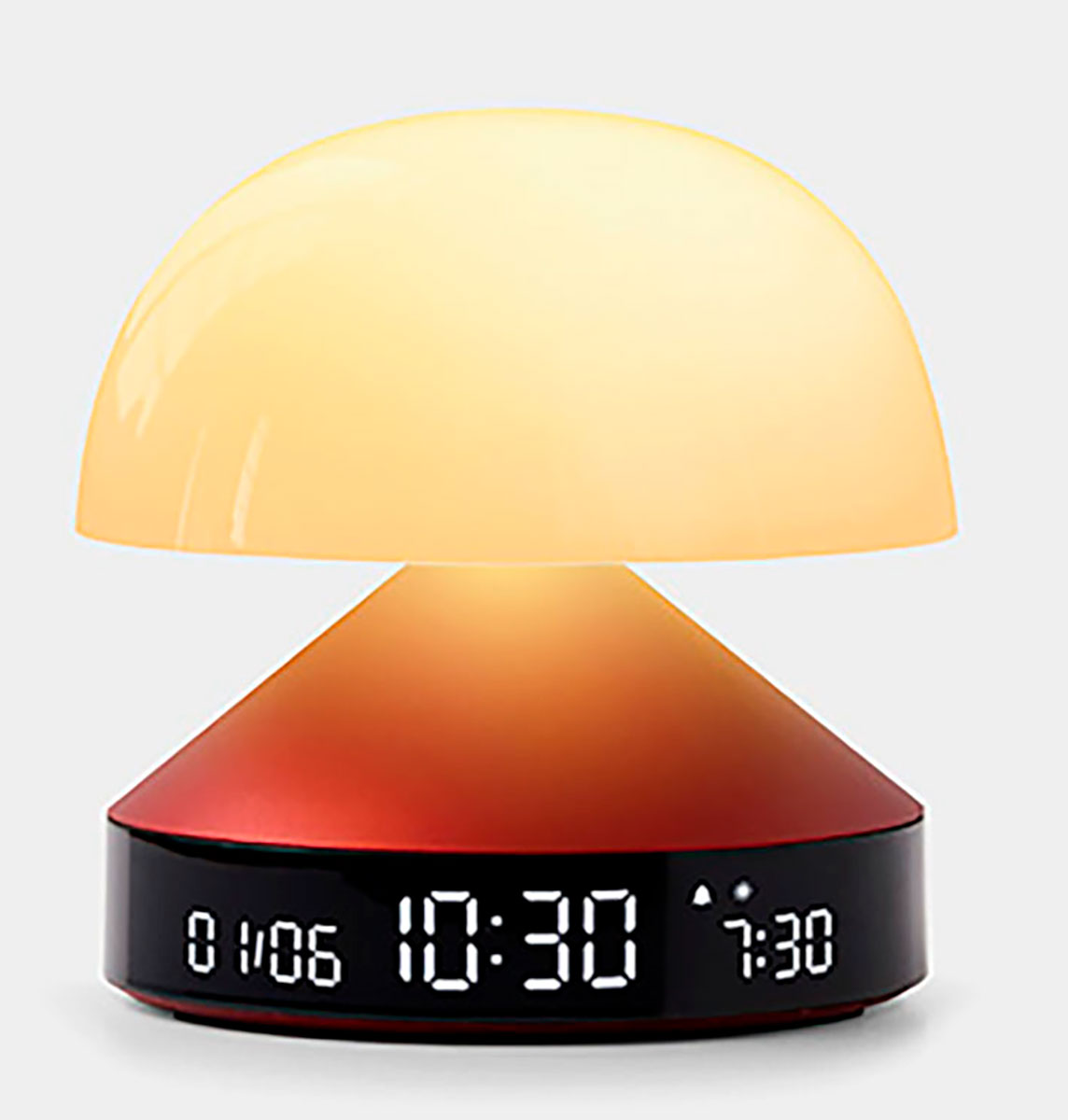 LEXON alarm clock lamp MINA SUNRISE Dark Red