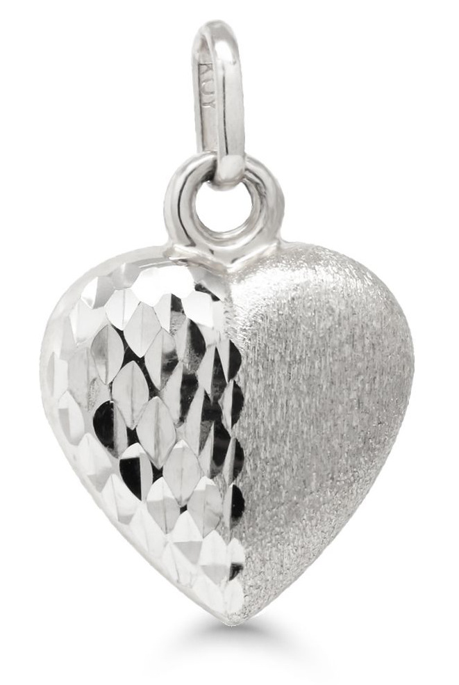 Goldpendant heart diamantcut LU-1718W