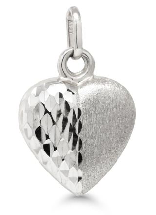 Goldpendant heart diamantcut LU-1718W