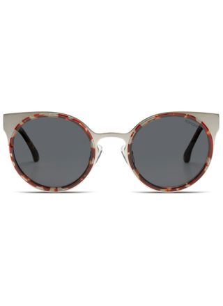 KOMONO Lulu steel White gold havana sunglasses