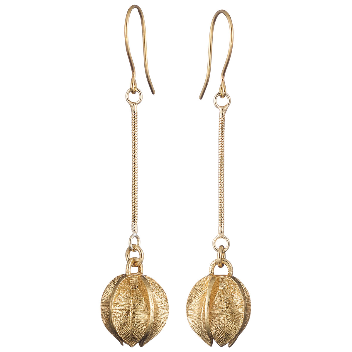 Kalevala Snow Flower threader earrings bronze 3682141K