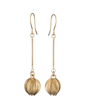 Kalevala Snow Flower threader earrings bronze 3682141K