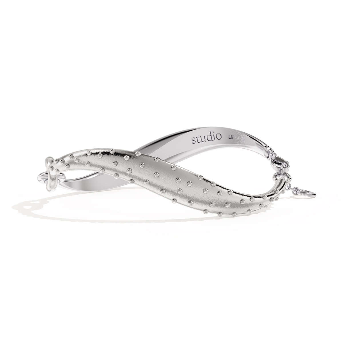 Lumoava Studio Drop Cosmic Wave bracelet in rhodium-plated bronze LS53260100000