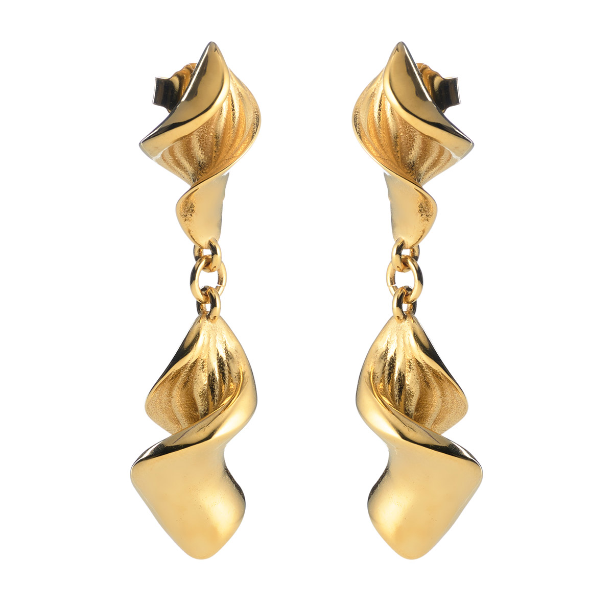 Lumoava Studio Mood gold-plated earrings JUST SPIRALING LS64250130000