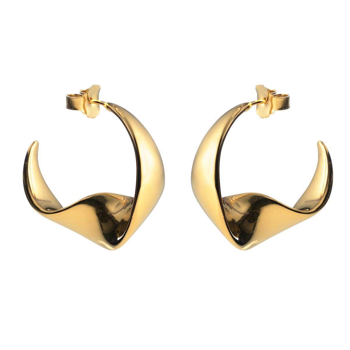 Lumoava Studio Mood gold-plated hoop earring YES PLEASE LS64250100000