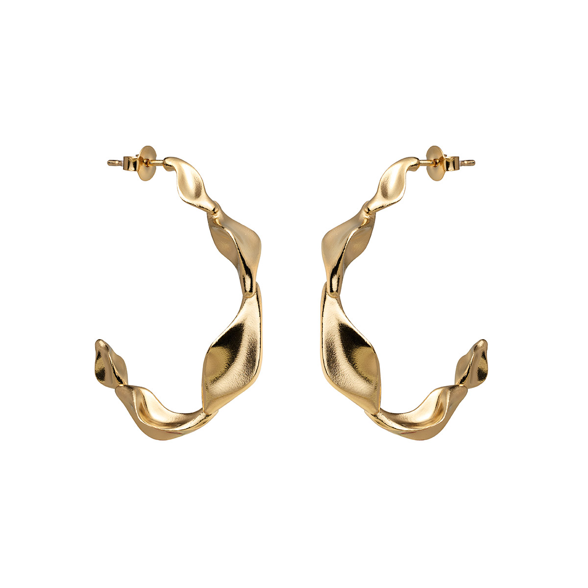 Lumoava Studio yellow gold-plated hoop earring Wild Thing LS64260500000
