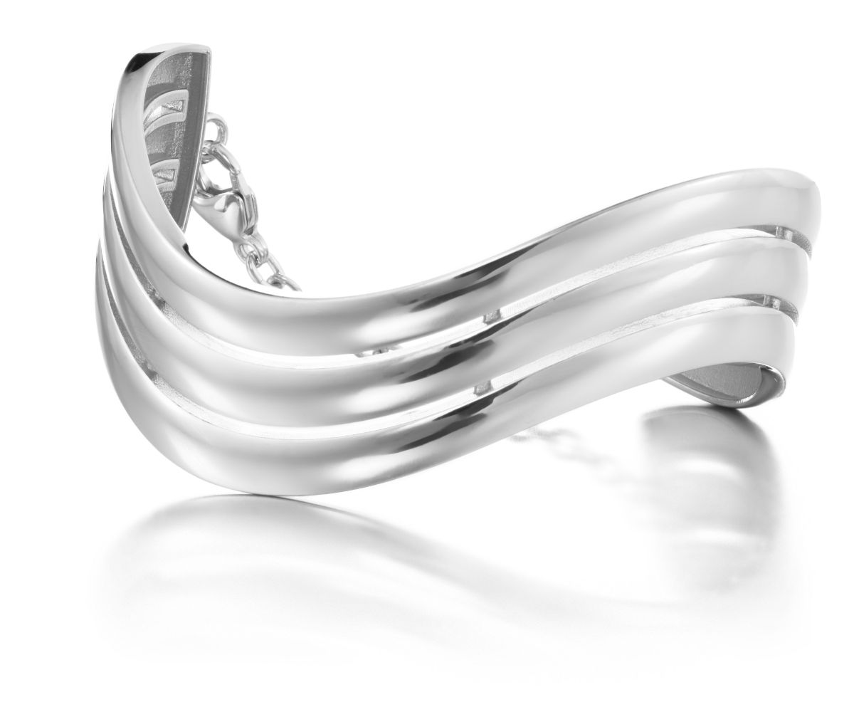Lumoava Aaria silver cuff bracelet L53240900640