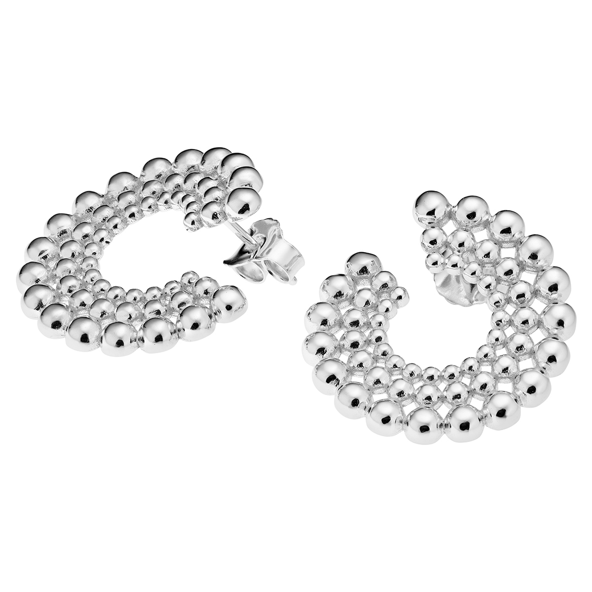 Lumoava Time silver hoops L54254220000