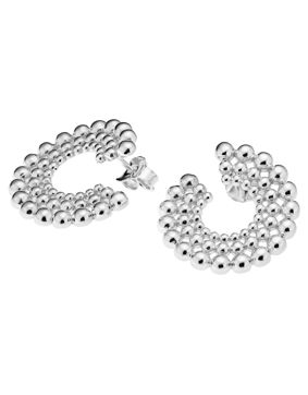 Lumoava Time silver hoops L54254220000