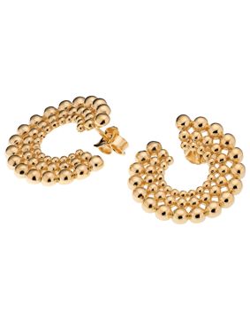 Lumoava Time gold-plated silver hoops L64254220000