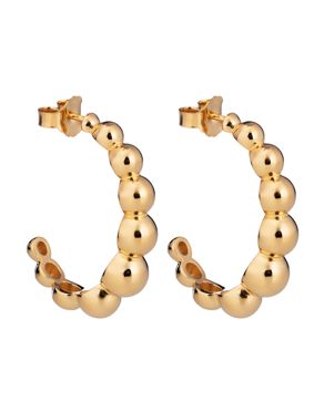 Lumoava BonBon gold-plated silver hoops L64252400000