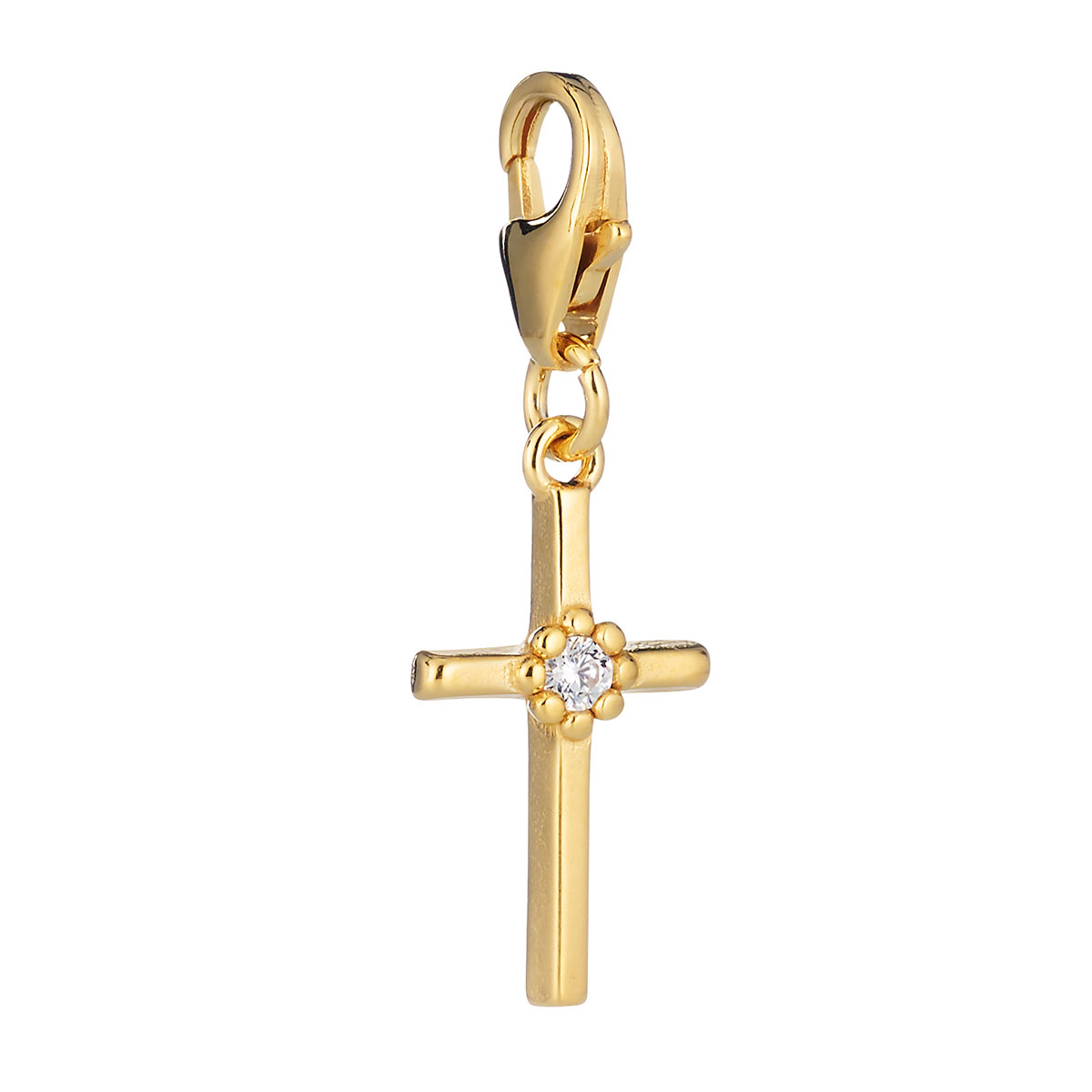 Lumoava Daisy gold-plated cross charm L61258130000
