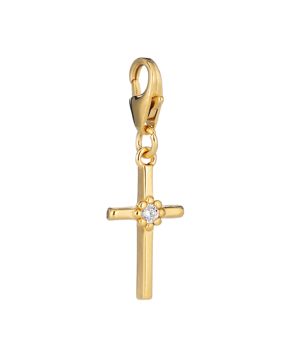 Lumoava Daisy gold-plated cross charm L61258130000