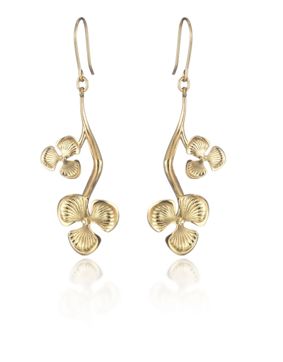 Lumoava blossom earrings gold-plated L65244300000