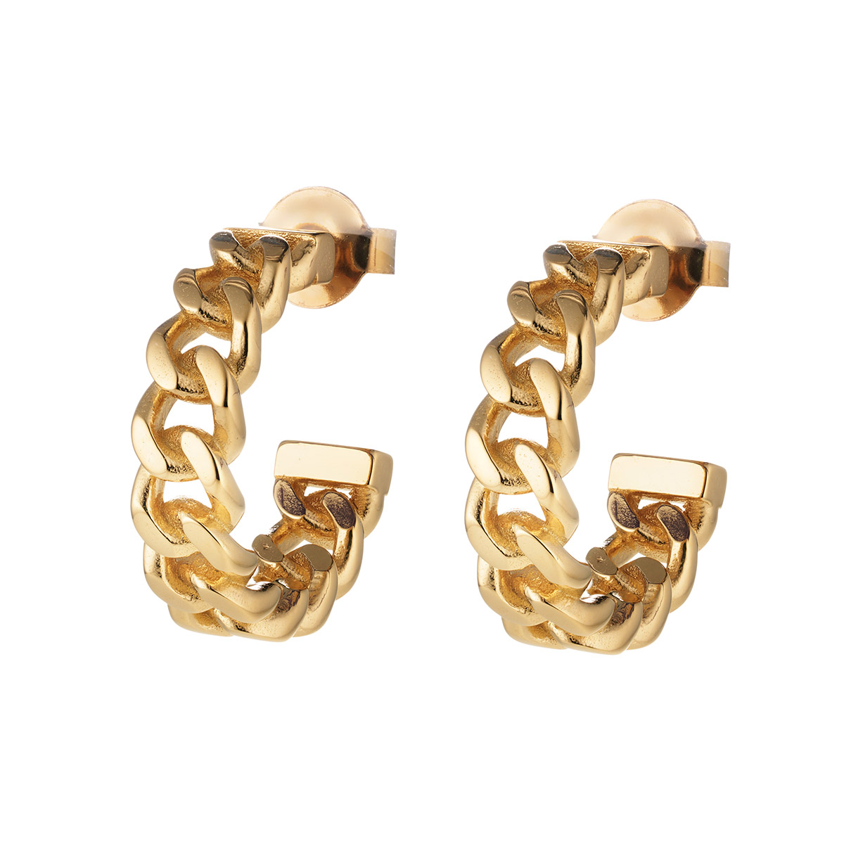 Lumoava Leon Gold-Plated Hoop Earrings LP64265100000