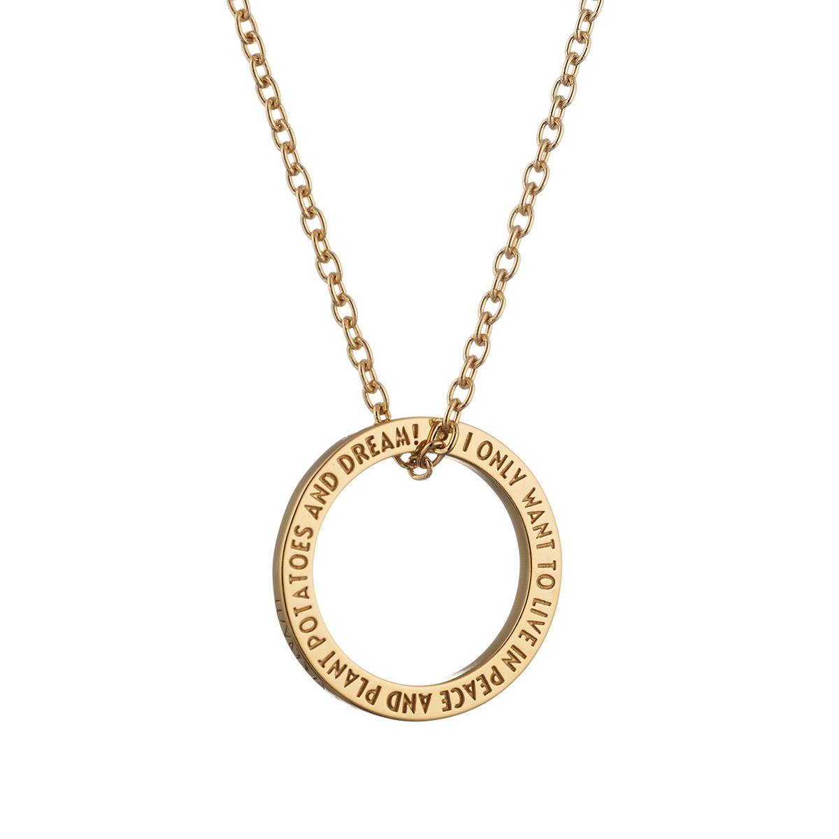 Lumoava x Moomin Moomintroll Quote yellow gold-plated silver necklace MO661810000
