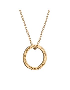 Lumoava x Moomin Moomintroll Quote yellow gold-plated silver necklace MO661810000