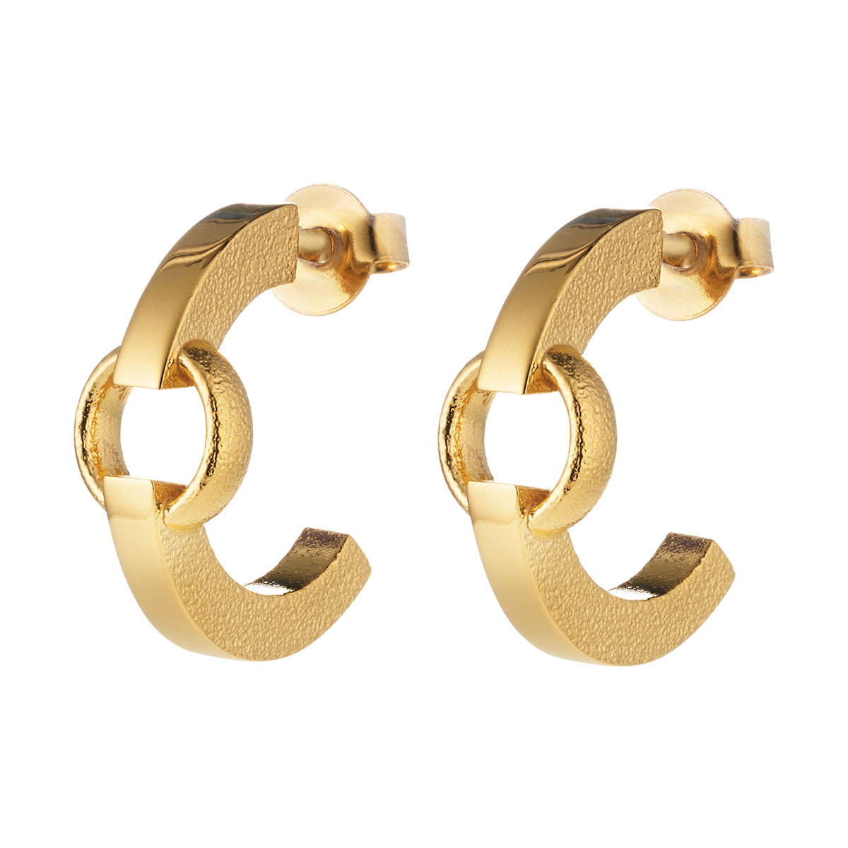 Lumoava Neo Gold-Plated Hoop Earrings 17 mm L64263410000