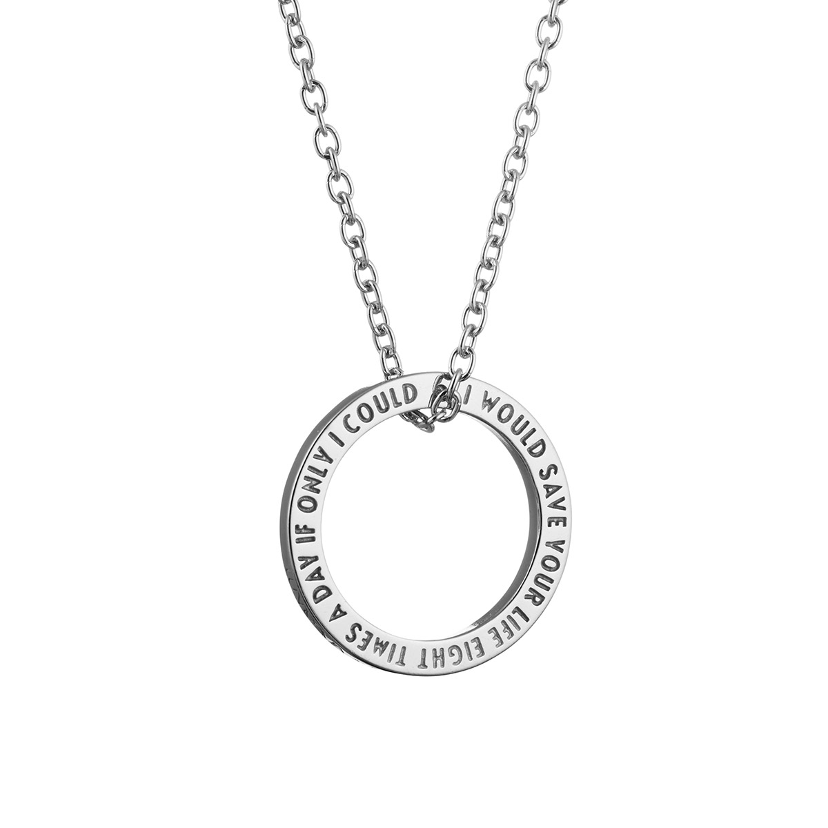 Lumoava x Moomin Snorkmaiden Quote silver necklace MO561820000