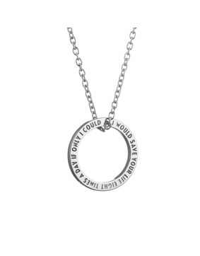 Lumoava x Moomin Snorkmaiden Quote silver necklace MO561820000