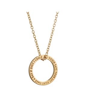 Lumoava x Moomin Snorkmaiden Quote yellow gold-plated silver necklace MO661820000